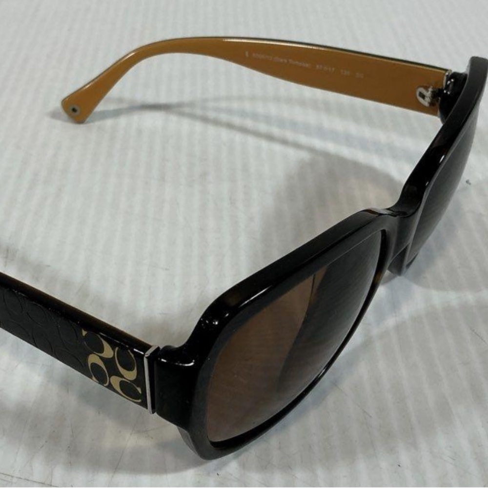 Women’s Coach Emma Stylish Black and Tan Sunglasses